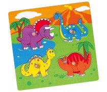 Medinė dėlionė vaikams | Dinozaurai | Viga 59565